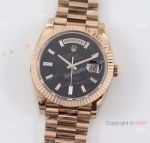 Swiss Grade Rolex Daydate 40 TWS 2836 watch Eisenkiesel Dial with Baguette Markers